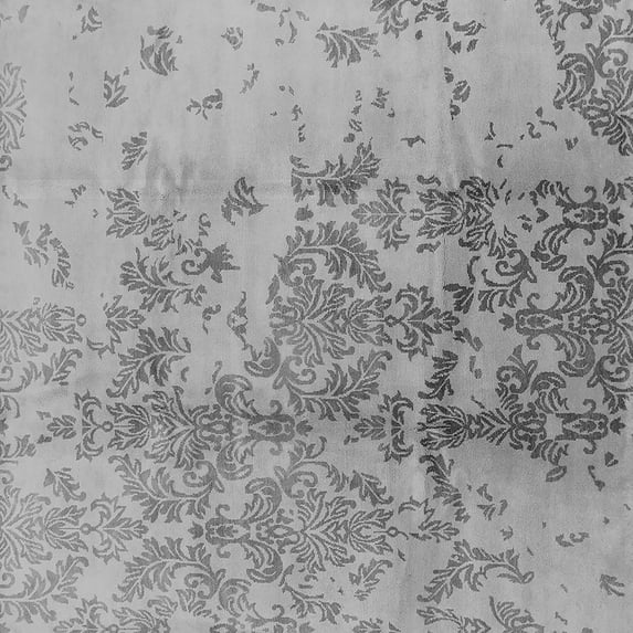 Ahgly Company Indoor Square Oriental Gray Industrial Area Rugs, 4' Square