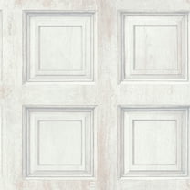 Rustic Panel Grey Wallpaper