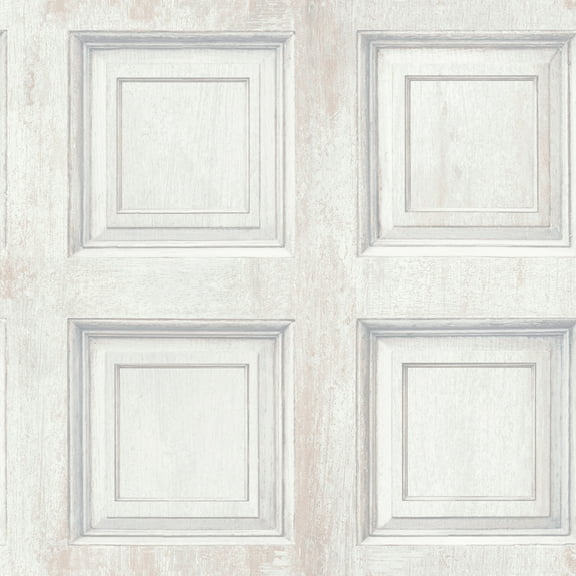 Rustic Panel Grey Wallpaper