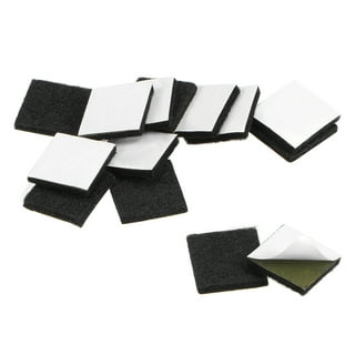 uxcell 16Pcs Furniture Pads Adhesive Felt Pads 30mm x 30mm Square 3mm Thick  Black