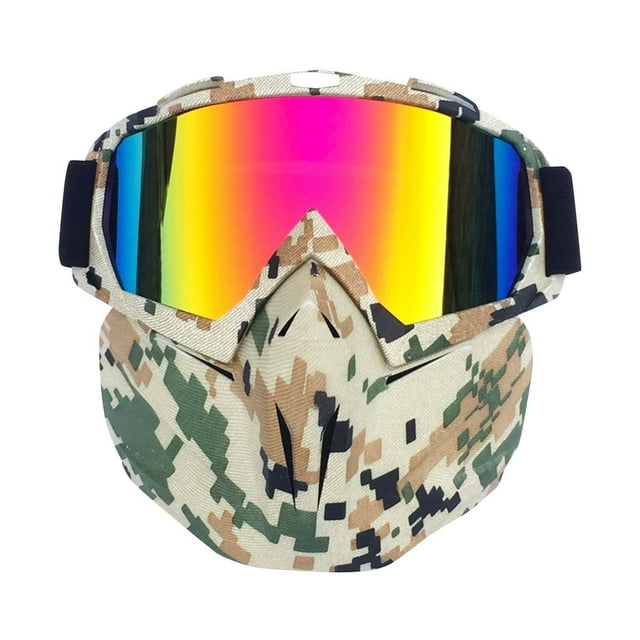 Lunettes de Moto Rétro pour Course Tout-Terrain Ski Lunettes de Vent et de Conduite avec Lentille Durable
