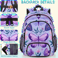 thumbnail image 5 of Herdesigns Purple Butterfly Laptop Backpack for Women Men, 18.3 Inch Travel Work Backpacks, Butterflies Rustic Floral Waterproof Computer Casual Daypack Nurse Teacher Bags, 5 of 8