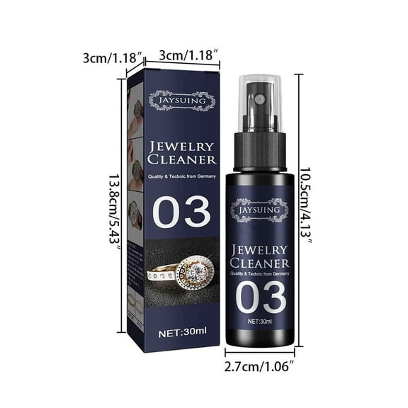 Bfogop Jewelry Cleaner Spray 30ml, Jewelry Cleaner Spray, Jewelry Cleaner for All Jewelry, Anti Tarnish Jewelry Cleaner, Quick Jewelry Cleaning Spray