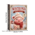 thumbnail image 3 of Christmas Pig Christmas Countdown With 24 Pcs Acrylic Christmas Advent Calendar Ornament Blind Box for Adults DIY Craft Holiday Wall Decor Absolutely Wonderful Gift Set for Farm Fan Home Decoration, 3 of 8