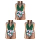 thumbnail image 2 of Traje de baño de mujer Sonducket Acolchado Verde + Flor blanca S, 2 of 6