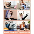 thumbnail image 7 of 6 Pairs Pilates Grip Socks for Women, Non-slip Yoga Athletic Socks for Barre Ballet Barefoot Workout Hospital, 7 of 7