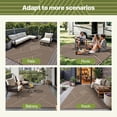 thumbnail image 6 of KUETH 5'x 8' Outdoor Rug Plastic Foldable Waterproof Outside Carpet UV Resistant Geometric Patio RV Deck Mat,COFFEE BEIGE, 6 of 6