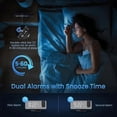 thumbnail image 4 of Projector Alarm Clock with Radio, Digital Clock, USB Alarm Clock Radio with Dual Alarm and 7 LED Mirror Screen, Snooze, 4 Brightness Levels, 12/24h, 1, 4 of 5