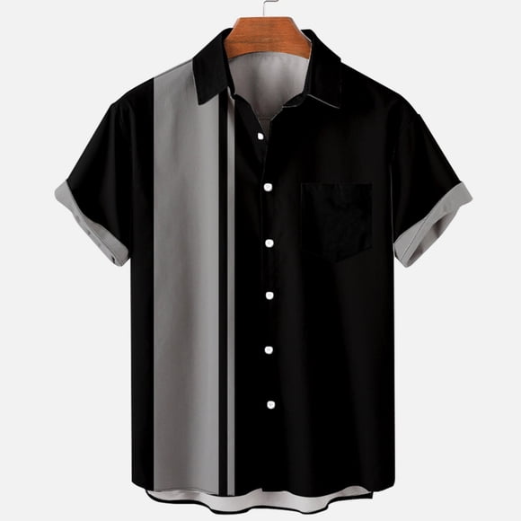 EOYWHK Big and Tall Dress Shirts for Men Casual Summer Hawaiian Shirts Business Casual Button Down Graphic Short Sleeve Office Blouse