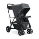 thumbnail image 1 of Joovy Caboose UL Sit and Stand Double Stroller with Bench Seat and Standing Platform, Plentiful Storage, Auto-Lock Quick-Fold, and Extended Sun Canopy, Jet, 1 of 5