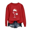 thumbnail image 2 of Busydd Women Christmas Sweatshirt Fall Fashion Vacation Graphic Crewneck Sweatshirt Casual Loose Xmas Long Sleeve Tops for Women M, 2 of 4