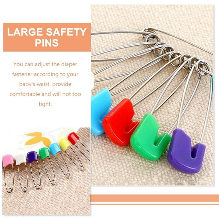 TOYMYTOY 100pcs Baby Safety Pins Diaper Nappy Pin Baby Bibs Pins Clothes  Safety Pin