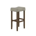 thumbnail image 6 of Nathan James Hylie Nailhead Wood Pub-Height Counter Bar Stool 29" Gray Fabric Cushion Dark Brown Finish, 6 of 7