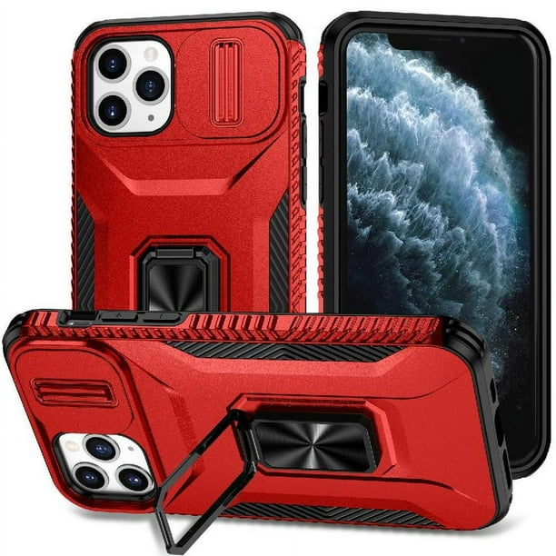 Funda para GANGXUN iPhone 11 Pro Max - Soporte metálico, Función magnética, Rojo