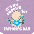 thumbnail image 4 of Inktastic Its My Daddys 1st Fathers Day with Baby and Stars Boys or Girls Baby Bib, 4 of 4