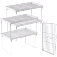 thumbnail image 1 of NiHome Estante de Almacenamiento de Cocina de Plástico Apilable de 4 Piezas, Plegable, Organizador de Gabinete Blanco, Estantes Apilables y Expandibles para Gabinete de Mostrador y Despensa, 1 of 8