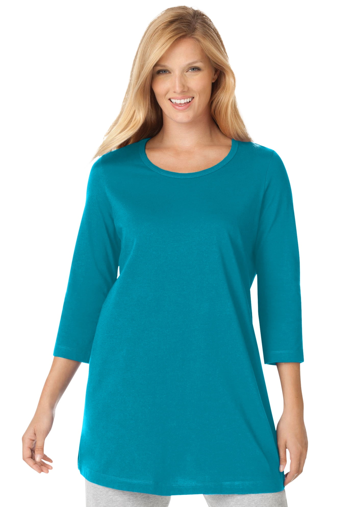 three quarter sleeve tops for women