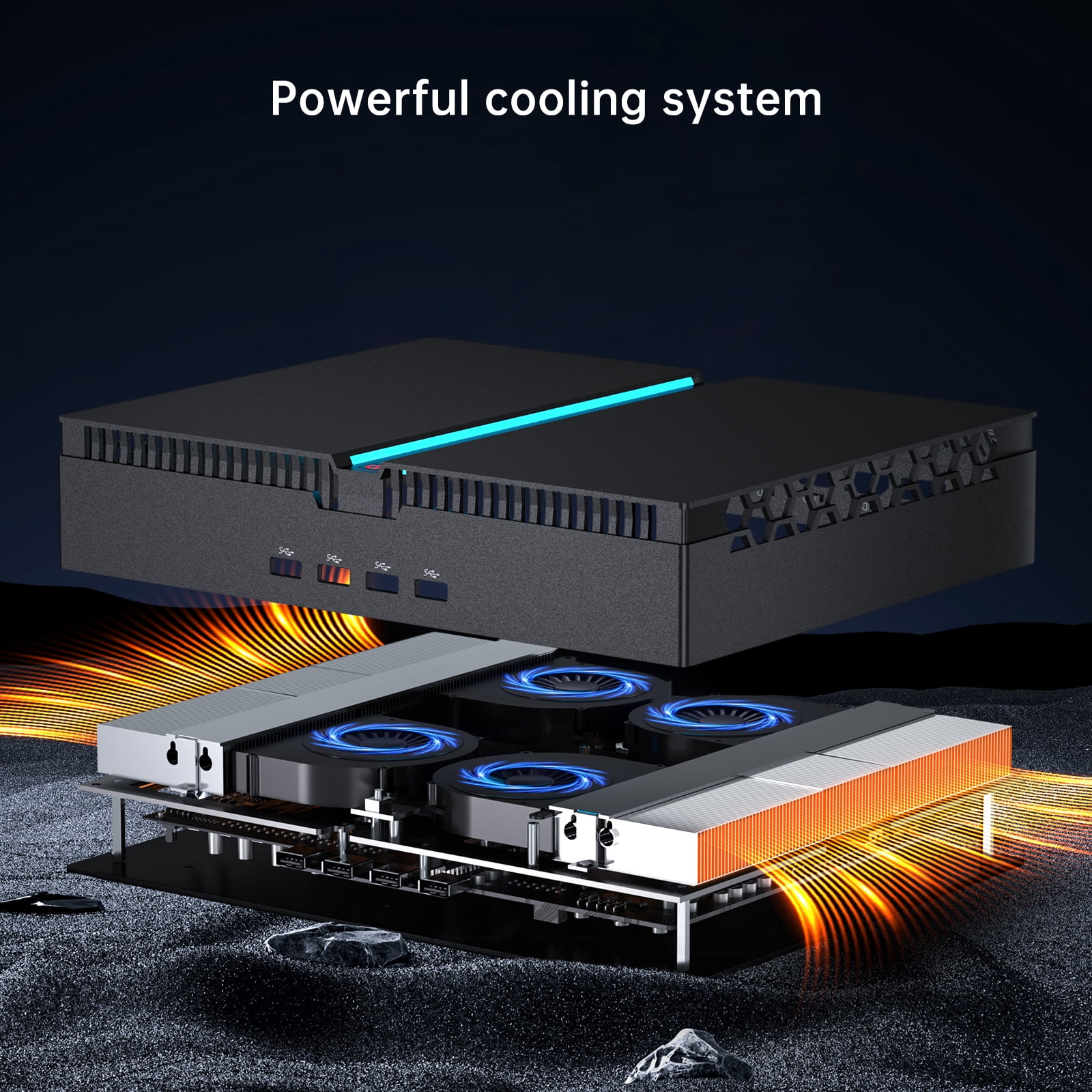 Thdeukoty Mini Gaming PC, 14Th Intel Core I7-14700F(Up to 5.4GHz) 20 Cores 32 Threads, Desktop Computer With RTX4070, Win11 Pro/64G DDR5 RAM/2T M.2 SSD/WiFi6E/8K@60Hz Four Display