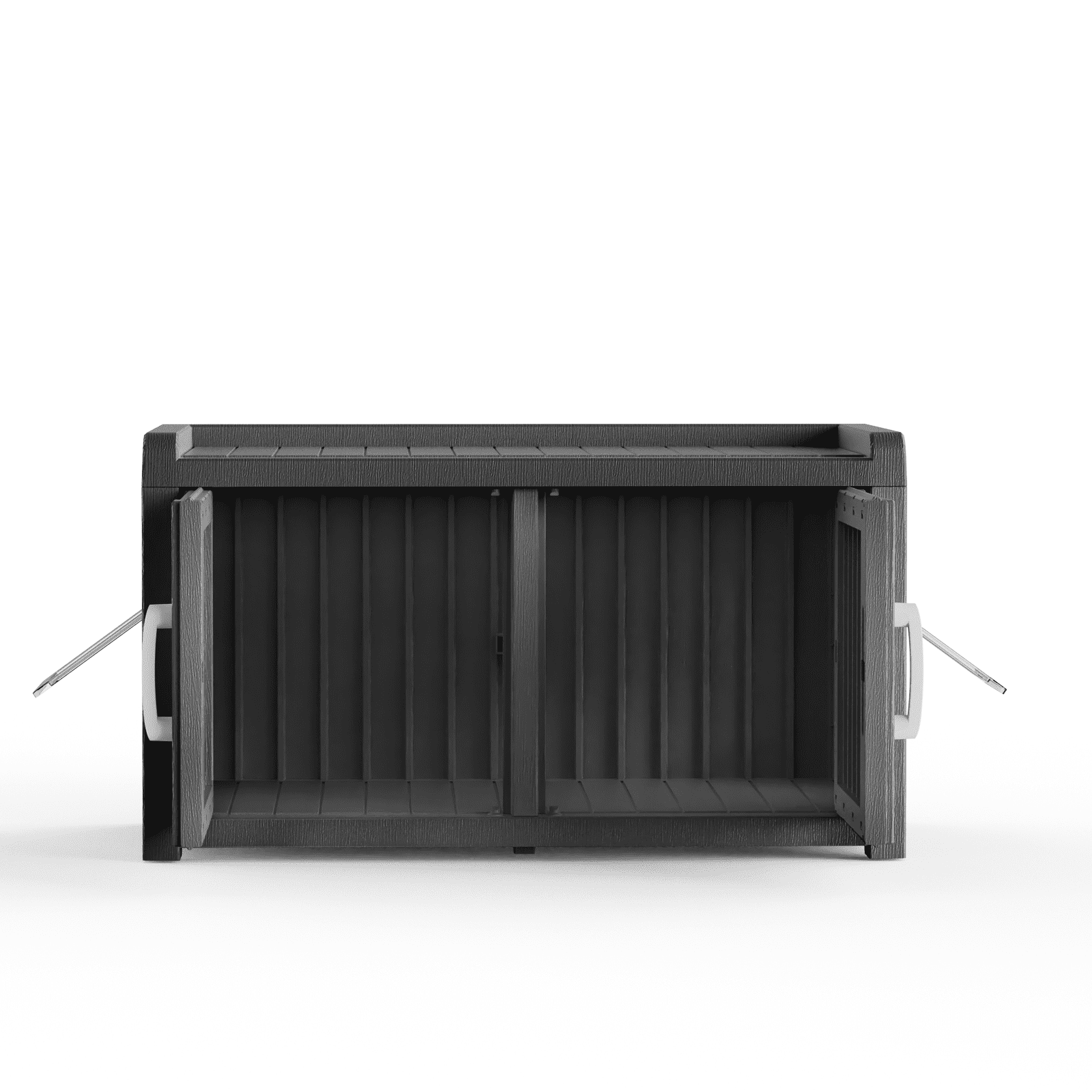 Resin Cat Litter Box Enclosure - Hidden Multi-Functional Furniture with Double Doors, Waterproof UV-Resistant, Spacious Odorless Design for Indoor Outdoor Use