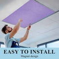 thumbnail image 6 of Lavender Burlap Texture Fluorescent Light Covers, Farmhouse Vintage Lavender Magnetic Light Covers for Ceiling Lights, Fluorescent Ceiling Shade Filters for Classroom Bedroom Office 4x2Ft x 1PCS, 6 of 8