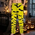 thumbnail image 5 of Xmyrz Halloween Trousers Pants For Men Loungewear Pockets Ghost Drawstring Pajamas Pants Bat Relaxed Fit Plus Size Comfy Pumpkin Lounge Pants Casual Trouser, 5 of 6