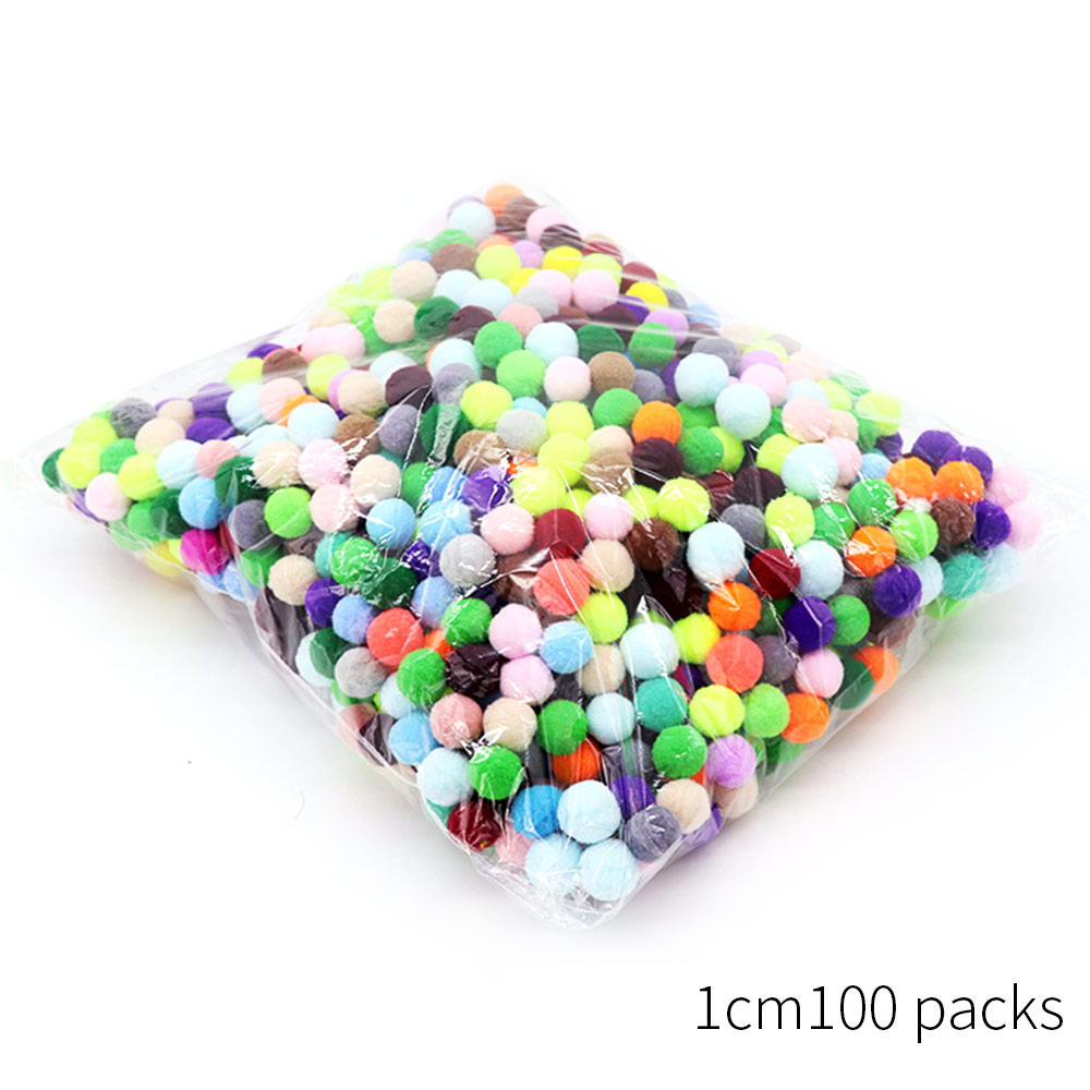 Diy Plush Ball DIY Creative Decoration Assorted Colors Colorful 1/1.5cm
