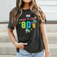 thumbnail image 2 of Womens Tshirt Short Sleeve Vintage 80s Music Graphic Casual Party Blouse Top Grey XL, 2 of 4