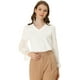 thumbnail image 2 of Allegra K Blusa Elegante De Gasa Con Cuello En V Y Mangas Largas Transparentes Para Mujer Beige XS Unique Bargains Blusa, 2 of 6