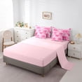 thumbnail image 5 of Homewish Cute Ribbon Bowknot Twin Bedding Sets 7-Piece for Teens Adults Female,Pink White Bedding Comforter Set Microfiber,Dreamy Princess Breathable Sheet Sets,Super Cozy Room Decor,Reversible, 5 of 8