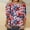 Multicolor#9, variant on GaThRRgYP Women's Fall Winter Sweatshirts Crew Neck,Women's New Crew-neck 3/4 Sleeve Floral Print Casual Fashion Top Multicolor S