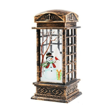 

Walmeck Christmas Snow Globe Lantern LEDs -ing Lamp Warm Night Light Batterys Operated for Home Ornamnet Gifts