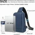 thumbnail image 7 of Kabaqoo Crossbody Sling Bag for Travel Work, Shoulder Chest Backpack for Men and Women Blue, 7 of 7