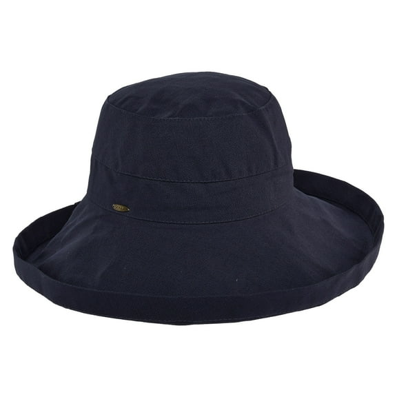 Catalina Large Brimmed Sun Hat for Women 50 UPF Maximum Protection (Navy)