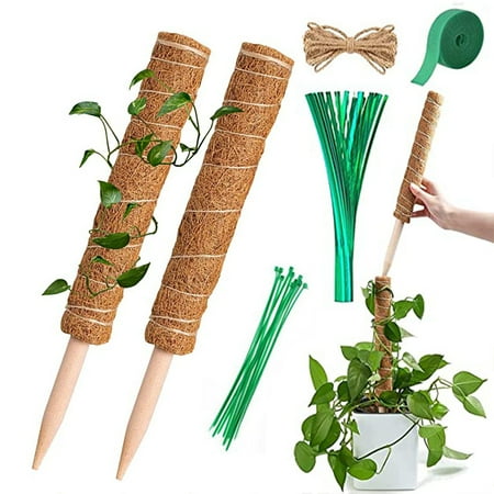 

60CM 2 Pack Plant Moss Pole for Plants Monstera Pole Coir Totem Pole for Climbing Plants Monstera Coir Totem Pole Plant Support