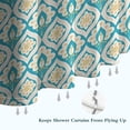 thumbnail image 6 of Blue Pioneer Flower Pattern Shower Curtain 72"x72" ,Bathroom Decorative Shower Curtains Set with 12 Hooks,Modern Waterproof Washable Shower Curtain, 6 of 6