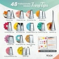 thumbnail image 5 of RFAQK 74 PCs Icing Piping Bags and Tips Set, Cake Decorating Kit with 48-Numbered Piping Tips, 20+1 Pastry Bags for Cookie Cupcake Cake Decoration, Cake Decorating Tips Set with Booklet and E-book, 5 of 6
