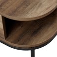 thumbnail image 2 of Walker Edison 1-Drawer Curved Metal Coffee Table in Reclaimed Barnwood/Black, 2 of 6