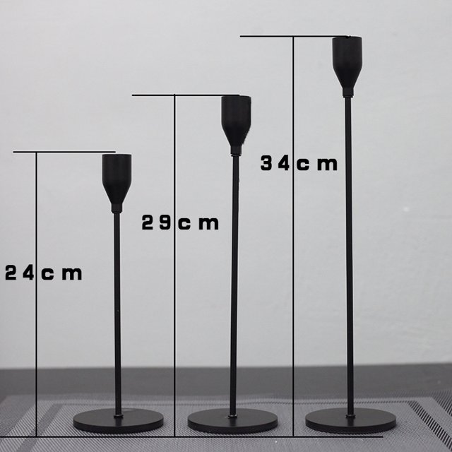 3 Piece Metallic Set European Simple Candle Holder Decoration Wedding Bar Living Room Party Home Decor