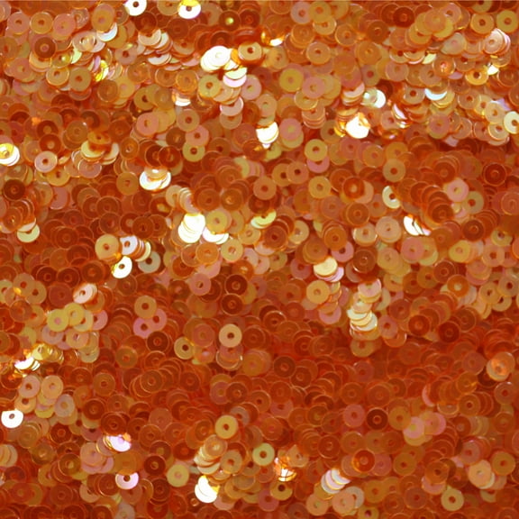 Apricot Orange Golden Sequins 3mm Crystal Rainbow Iris Iridescent Made in USA