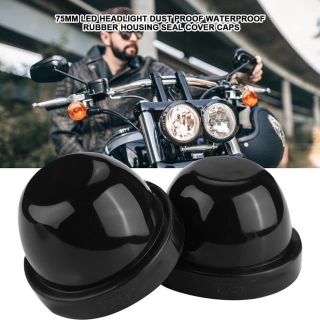 Cubierta de la Linterta 2pcs 75 mm LED FARO CARCASA DE GOMA-LUCES, BOMBILLAS E INDADORES CUBIERTAS DE LUZ
