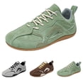thumbnail image 4 of NOKIO Men's Retro Sneakers Summer Versatile 𝖫a𝖼e Up Running Shoes Comfortable L𝗈w Top Walking Shoes with Cushioned Sole, Wide Toe Casual Fashion Sports Shoes for Back to College, 4 of 8