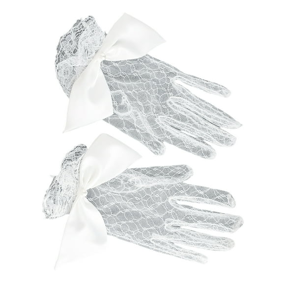 lanema Wedding Lace Gloves Pearls Proms Gloves for Operas Stage Performances Evening Dinner Women Gloves Lady Gloves