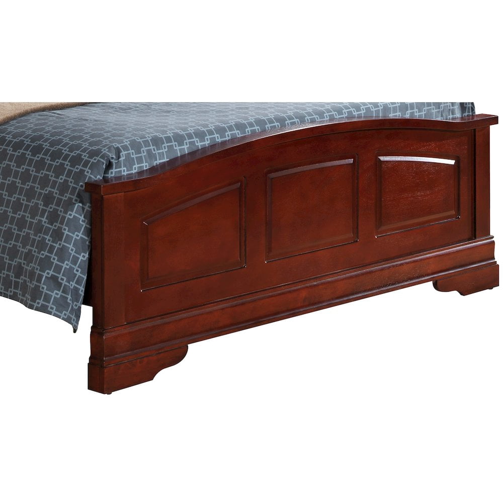 Glory Furniture Louis Phillipe Queen Bed in Cherry Color