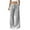 Gray, variant on Wide Leg Pants for Women Striped High Waisted Tie Front Cotton Linen Pants Casual Loose Lounge Trousers with Pockets