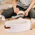thumbnail image 5 of Yvsxxv Woven Storage Basket With Double Handles Cotton Rope Basket Toy Storage Organizer for Living Room Baby Nursery Drawer, 5 of 7