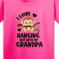 thumbnail image 4 of Inktastic Monkey I Love Hanging out with My Grandpa Youth T-Shirt, 4 of 5