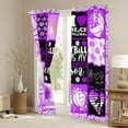thumbnail image 3 of jejeloiu Girls Velloyball Black Out Curtains,Purple Splashing Ink Curtains Pack of 2 (42x63 Each),Kids Sport Theme Bedroom Curtains For Teens,Luxury Bedroom Decor, 3 of 6