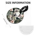 thumbnail image 5 of Koala Set of 2pcs PU Leather Round Suitcase Tags with Privacy Cover and Name ID Tag - Ideal for Travel Luggage, Handbags, Backpacks, School Bags, 5 of 6