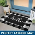 thumbnail image 5 of iOhouze Doormat 36"x24" Upgraded Outdoor Indoor Hello Front Door Mat Non Slip Welcome Door Mats Durable Easy Clean Front Doormat for Garage Entryway Patio High Traffic Areas, 5 of 8