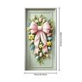 thumbnail image 3 of AZXY Easter Door Cover 71x35 Inch, Pink Bow with Eggs and Spring Flowers Door Banner Backdrop, Spring Front Door Decorations for Outdoor Porch Farmhouse Easter Party Wall Home Decor, 3 of 7